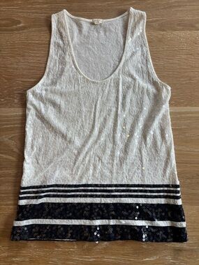J.Crew Sequin Tank Top | Size XXS | 100% Cotton | Good Condition